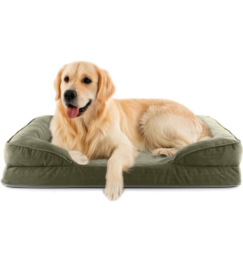 Lumaland - Lit pour chien Indoor Cord L Vert olive