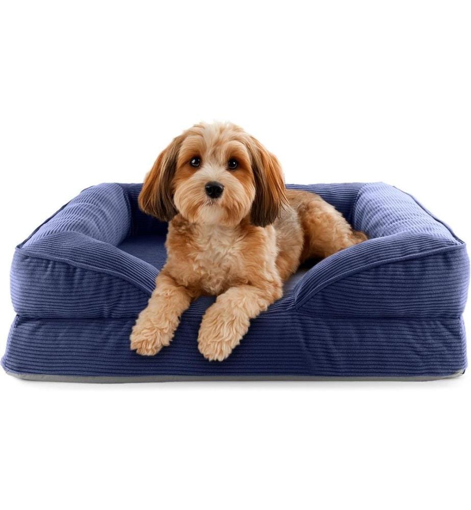 Lumaland - Lit pour chien Indoor Cord S Bleu foncé