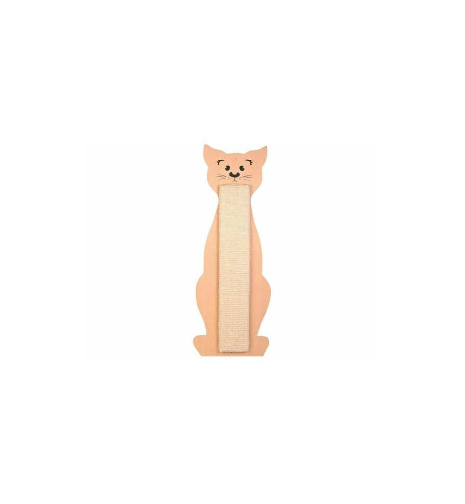 Trixie Planche à gratter Griffoir sisal bois forme chat beige 21 x 56 cm