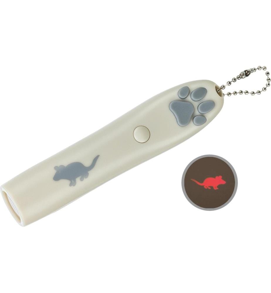 Trixie Pointeur LED Catch the Light, souris 11 cm, Gris clair