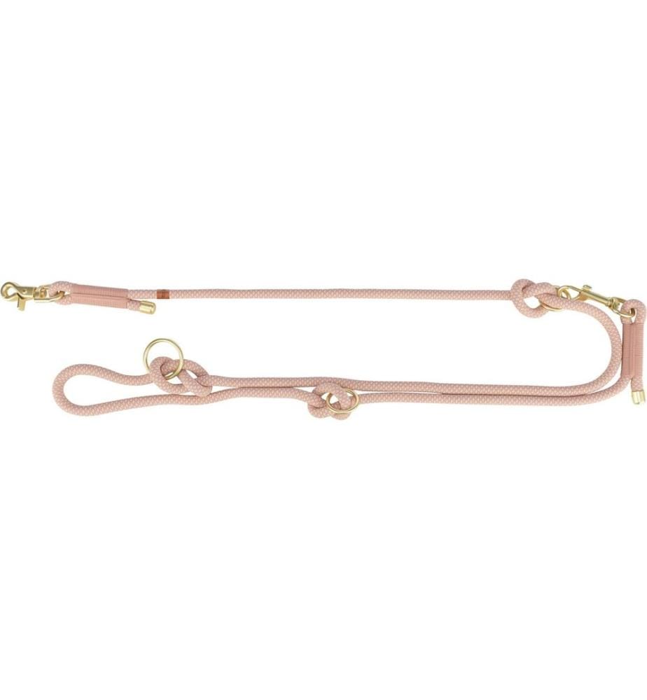 Trixie Laisse souple en corde V M-L, 2 m, Rose/Rose clair