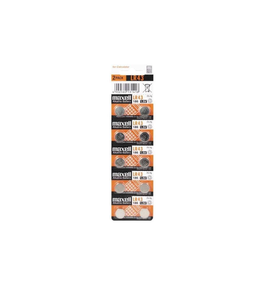 MAXELL EUROPE LTD. - Pile bouton LR43 , 10 Pièce/s