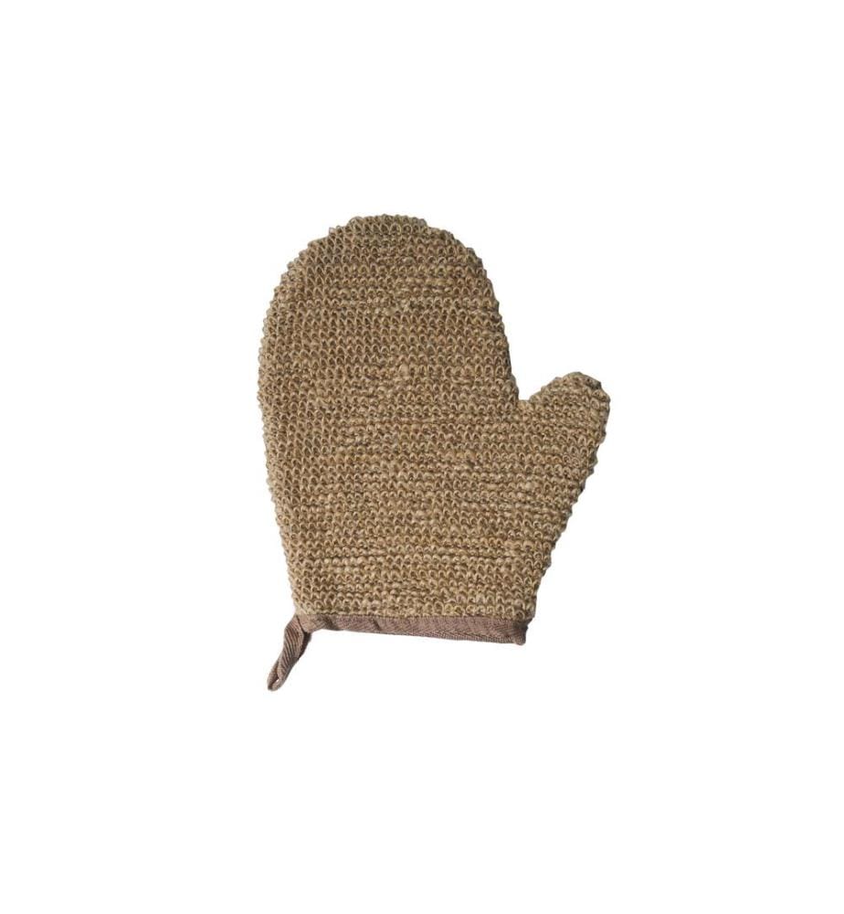 MSV - Gants pour peeling en jute 25 x 18 cm, brun