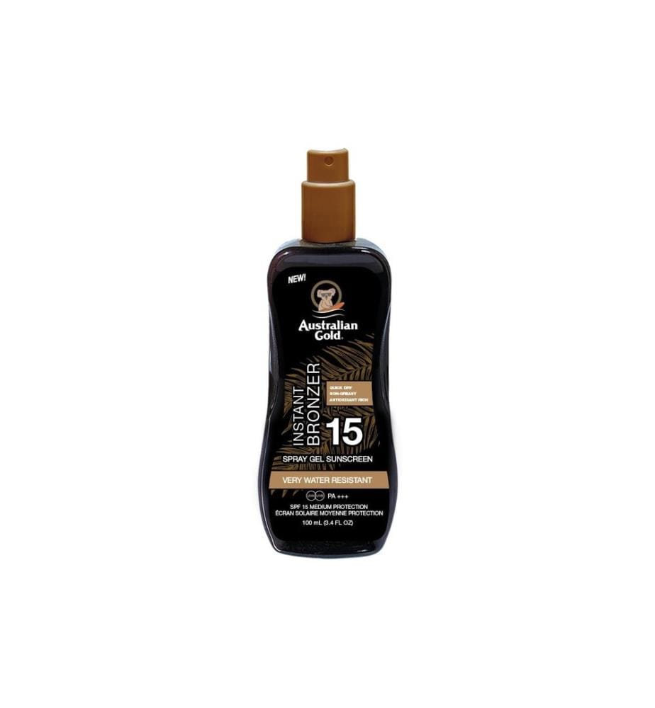 Australian Gold - Spray de protection solaire Gel bronzant SPF 15 100 ml
