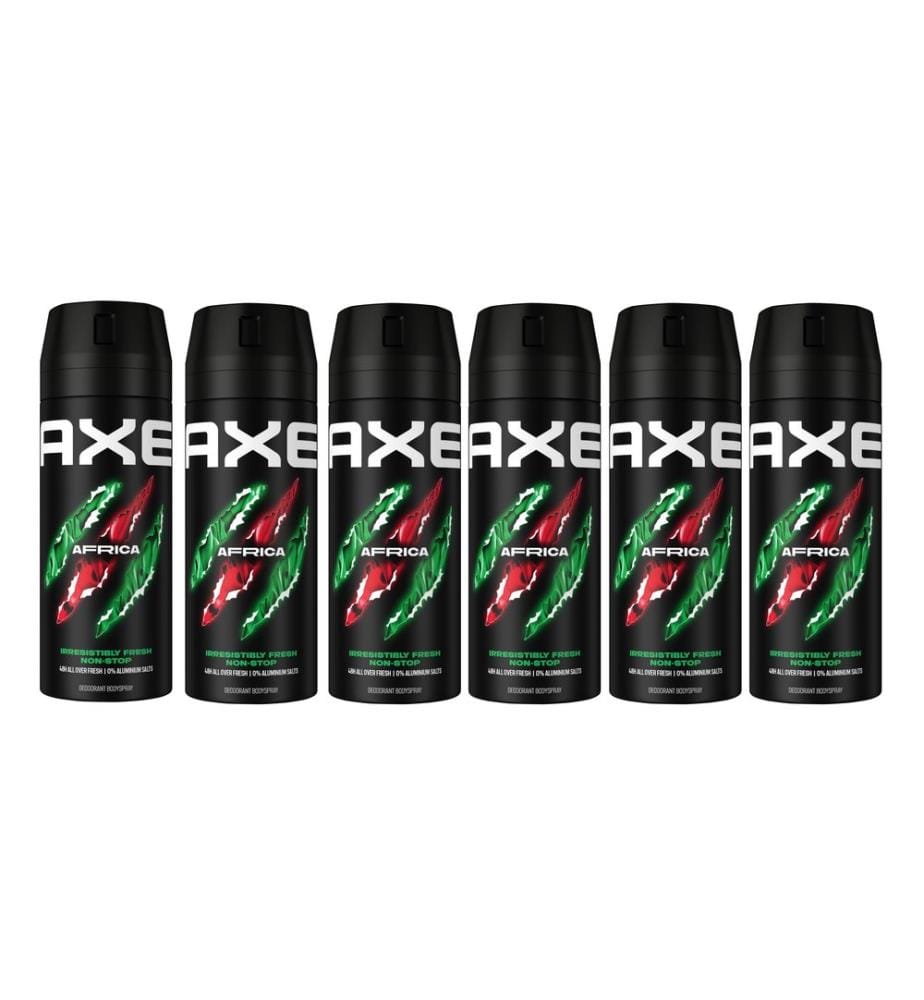 Axe - Déodorant en aérosol Africa 6 pièces, 900 ml