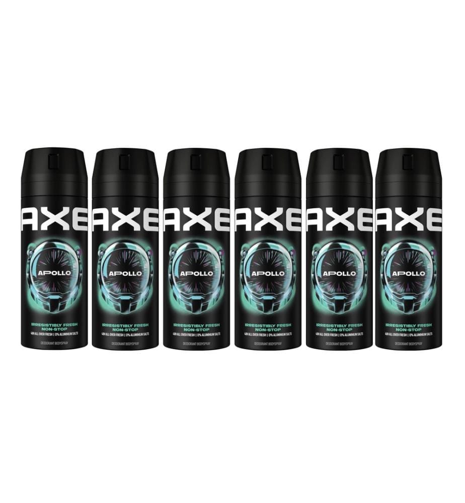 Axe - Déodorant en aérosol Apollo 6 pièces, 900 ml