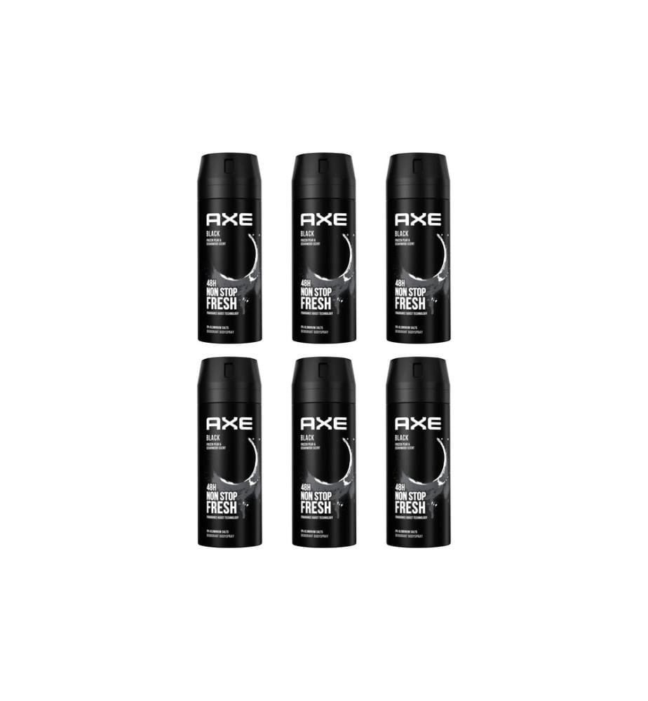 Axe - Déodorant en aérosol Black 6 pièces, 900 ml