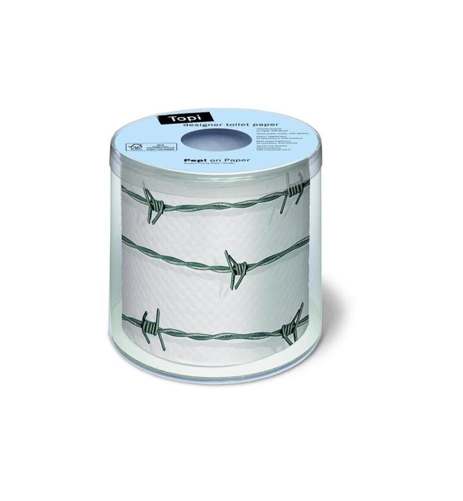 Paper + Design - Papier toilette Barbed wire rouleaux à 3 couches, Multicolore