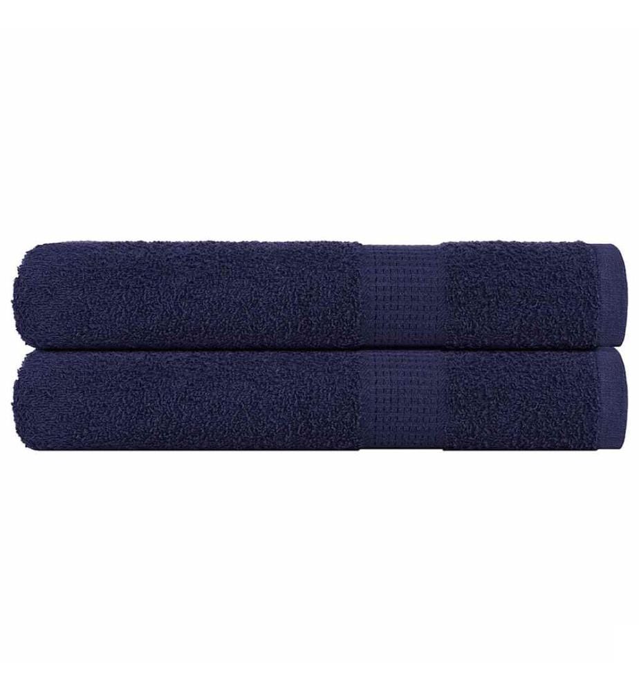 Serviettes de sauna FROGN 2 pcs bleu marine 80x200 cm 360 g/m²