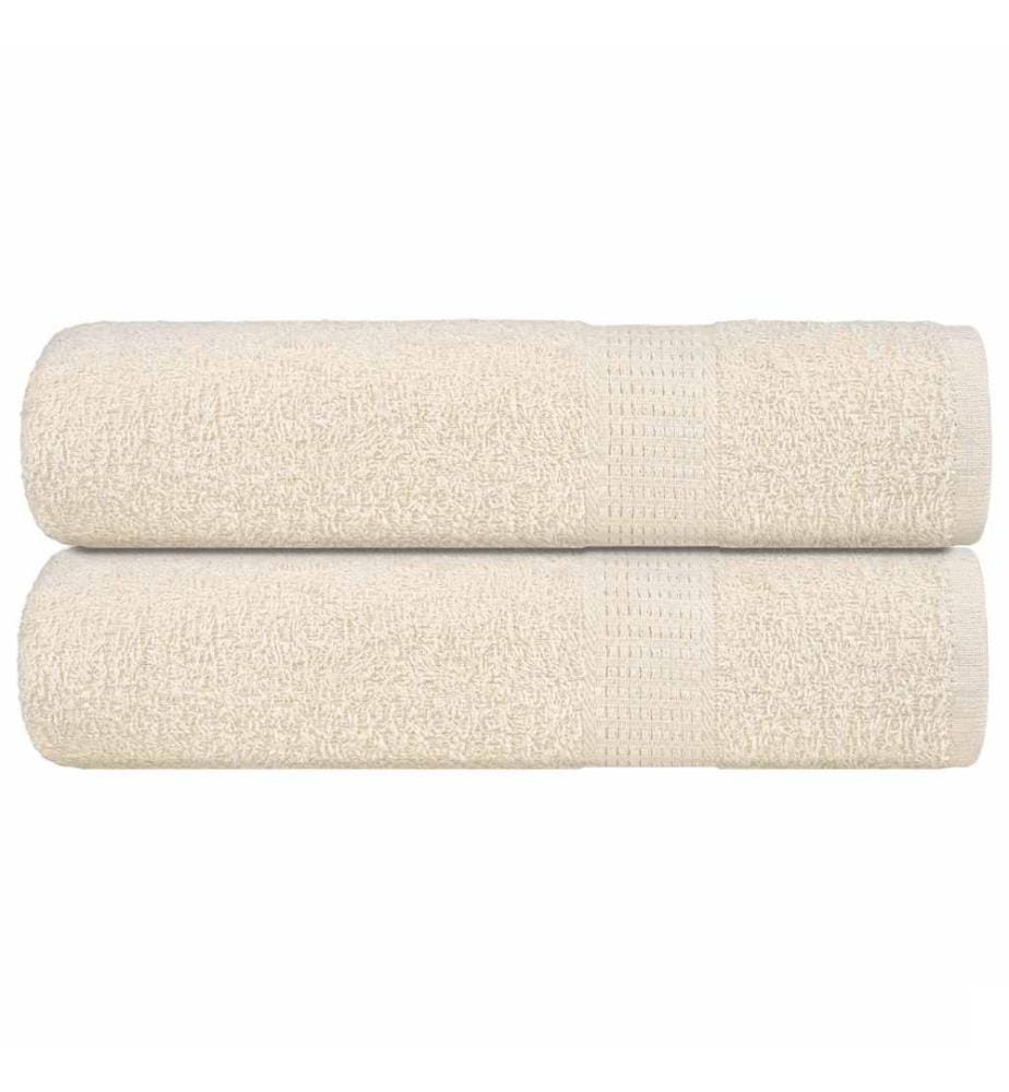 Serviettes de douche FROGN 2 pcs crème 70x140 cm 360 g/m²