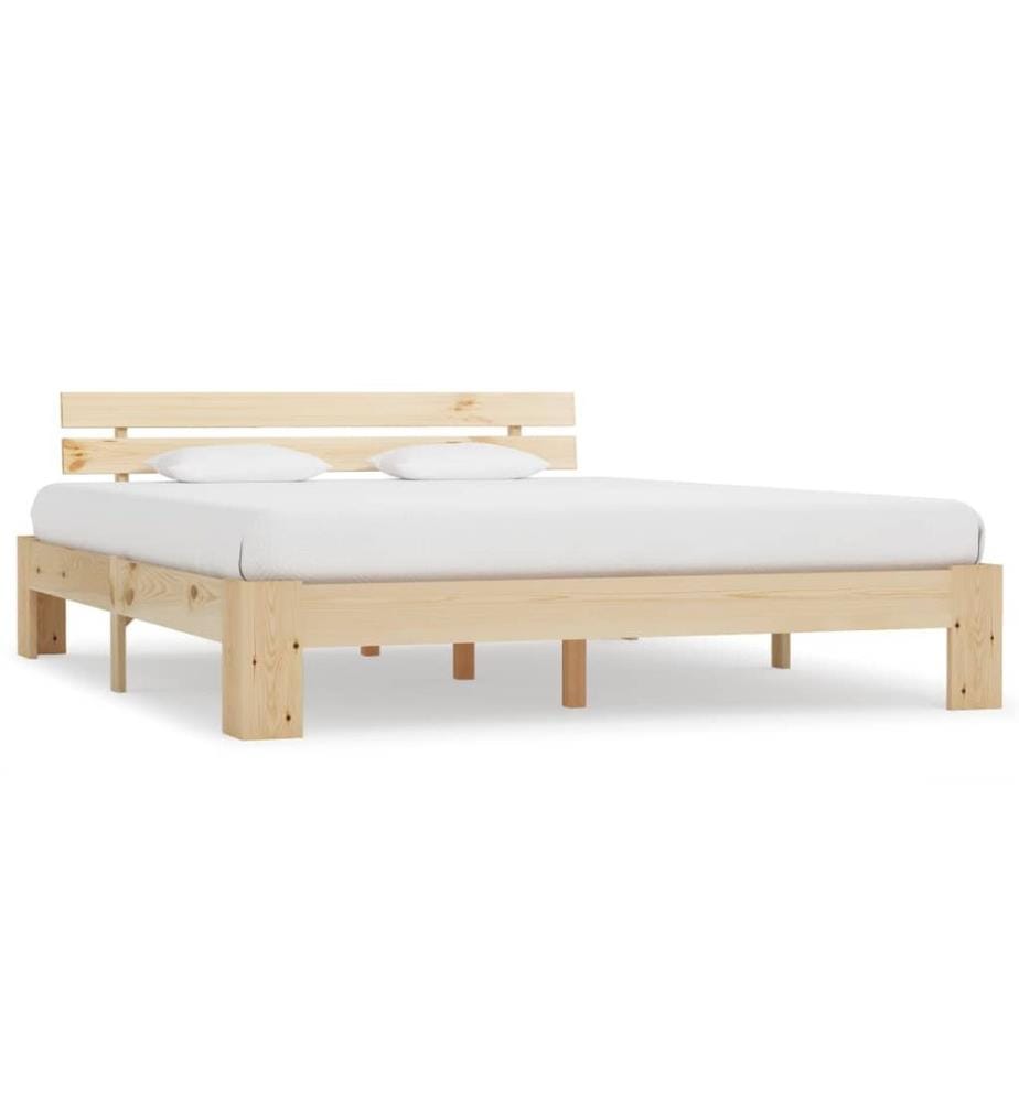 Cadre de lit sans matelas 180x200 cm bois massif de pin