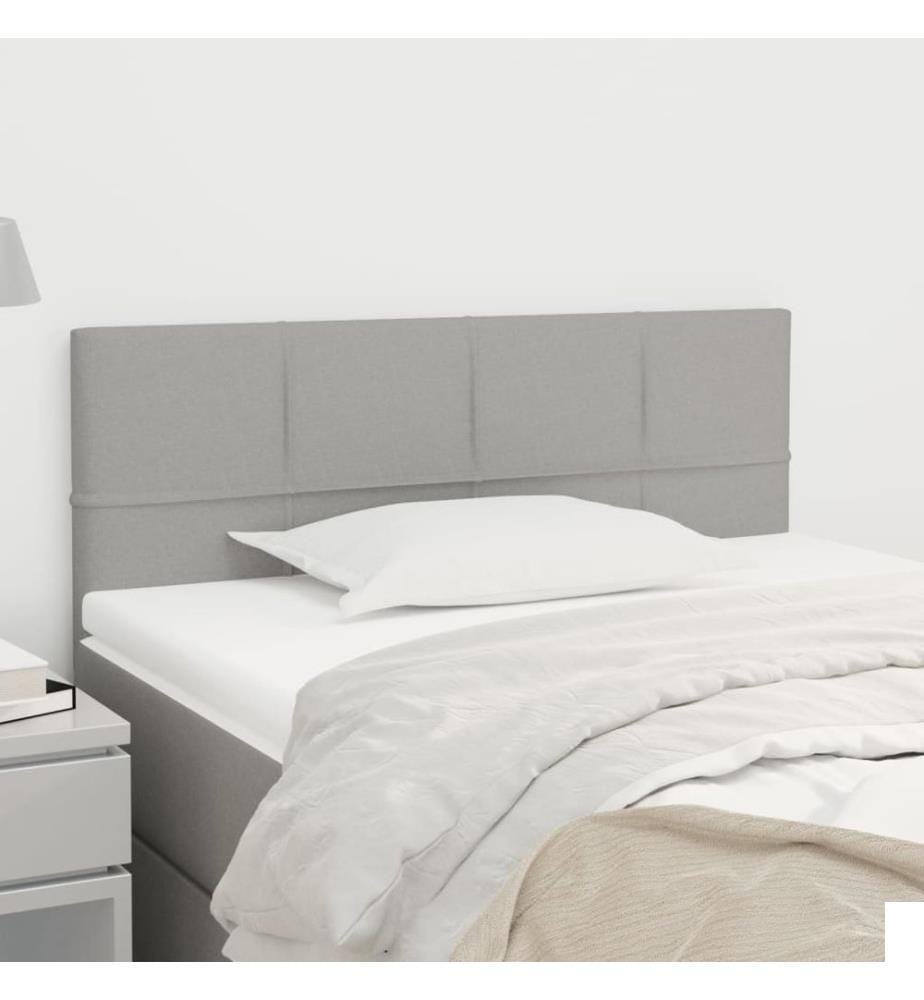 Tête de lit Gris clair 100x5x78/88 cm Tissu