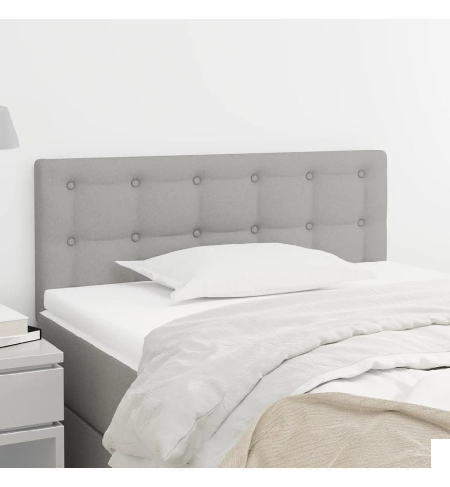 Tête de lit Gris clair 100x5x78/88 cm Tissu
