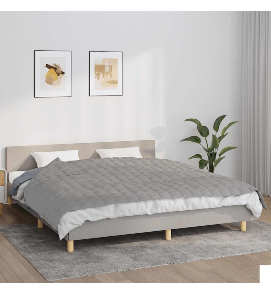 Couverture lestée Gris 155x220 cm 11 kg Tissu