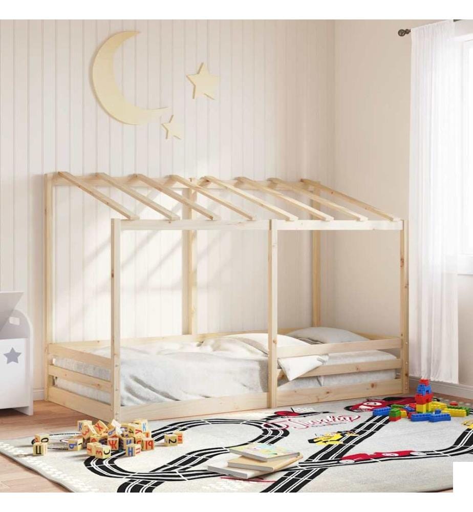 Lit pour enfants sans matelas 90x200 cm bois pin massif