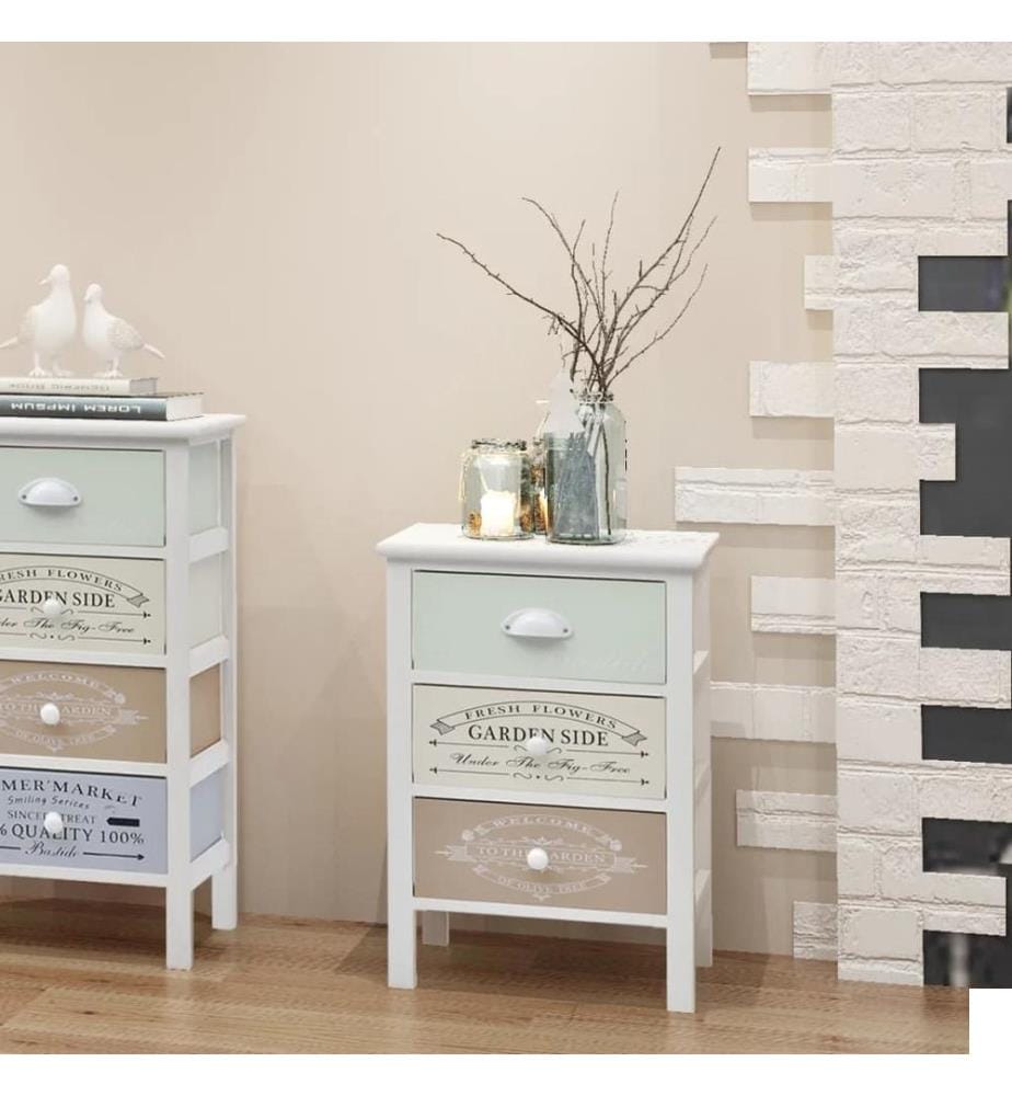Armoire de rangement en style français 3 tiroirs Bois