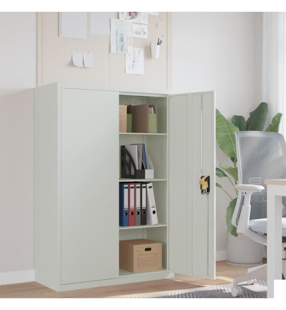 Armoire de bureau 90x40x140 cm Acier Gris