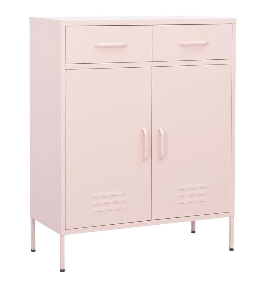Armoire de rangement Rose 80x35x101,5 cm Acier
