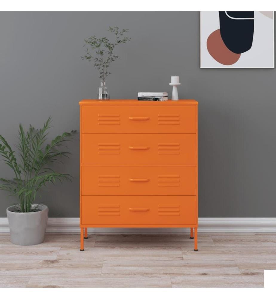 Commode Orange 80x35x101,5 cm Acier