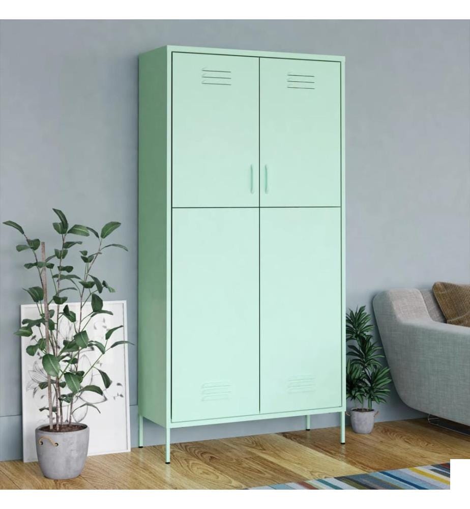 Garde-robe Vert menthe 90x50x180 cm Acier