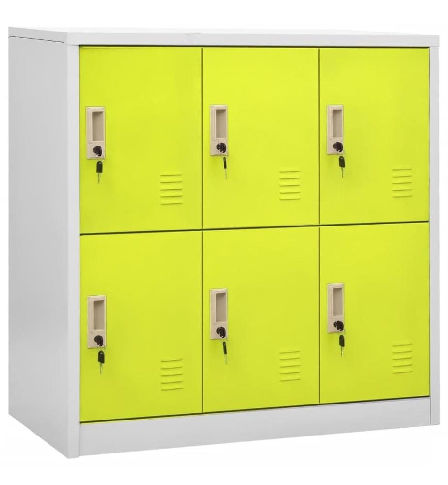 Armoire à casiers Gris clair et vert 90x45x92,5 cm Acier