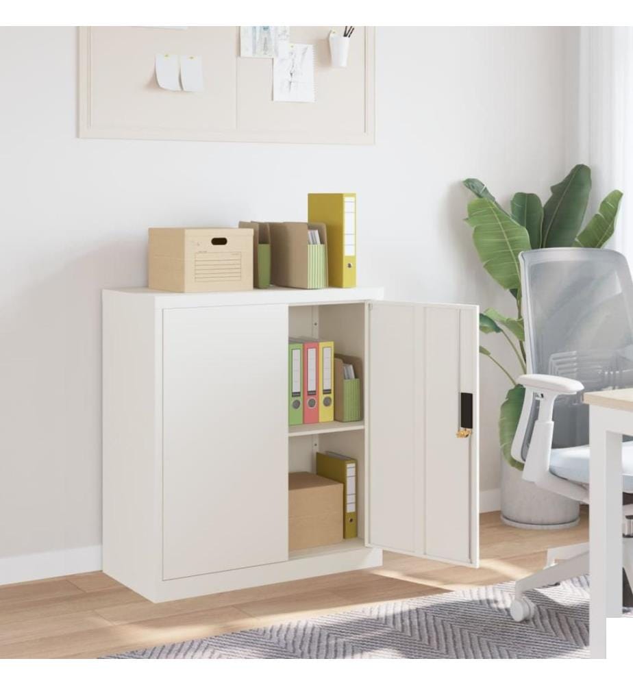 Classeur blanc 79x40x90 cm acier