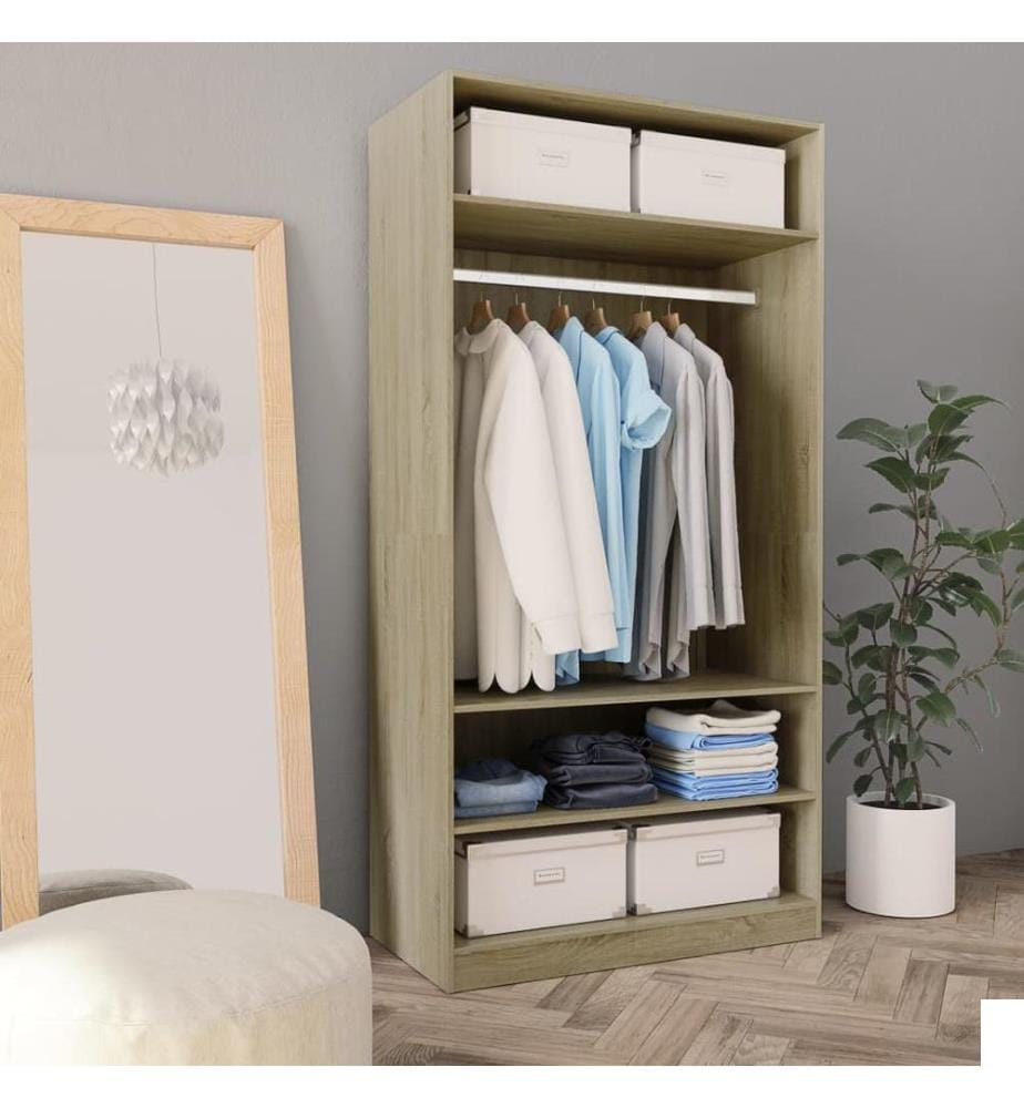 Garde-robe Chêne sonoma 100x50x200 cm Bois d'ingénierie