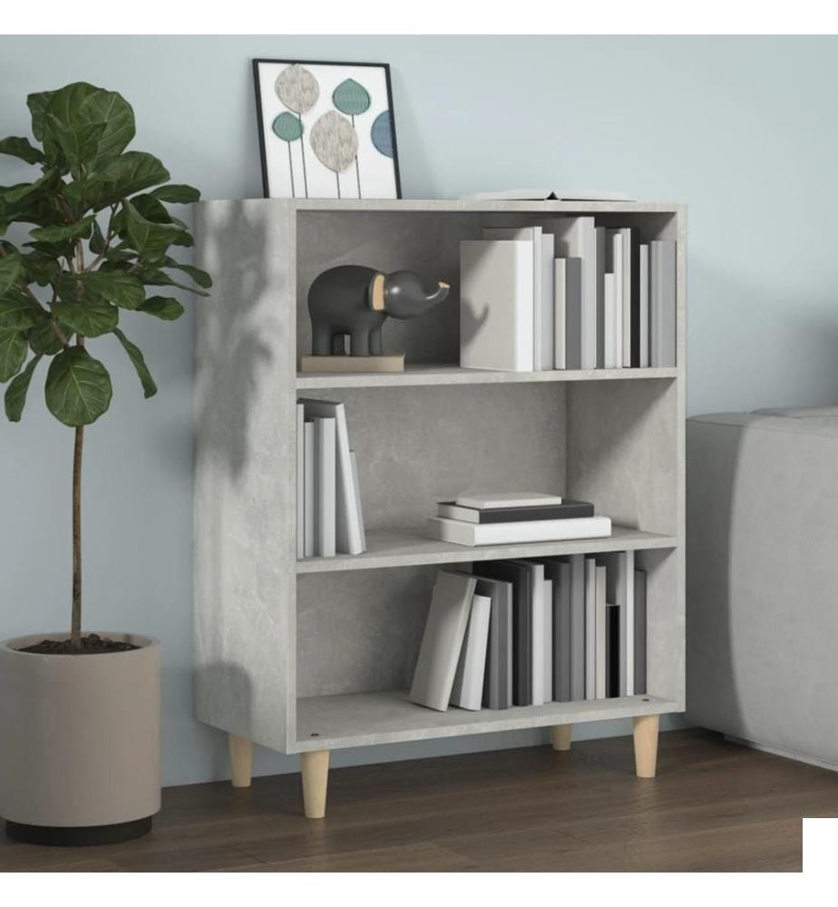 Buffet Gris béton 69,5x32,5x90 cm Bois d'ingénierie