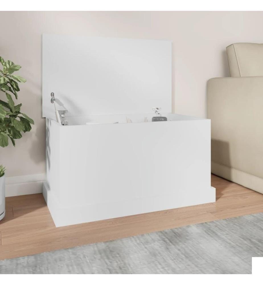 Coffre de rangement Blanc 70x40x38 cm Bois d'ingénierie