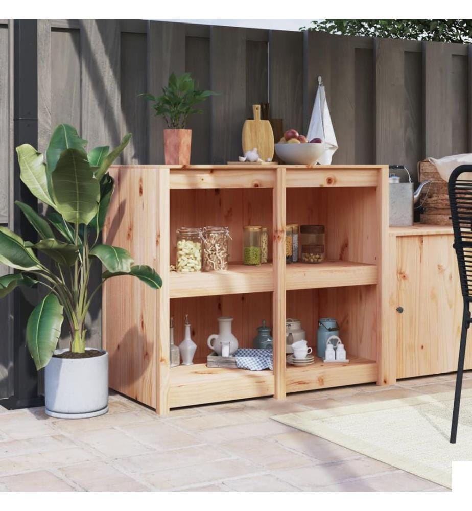 Armoire de cuisine d'extérieur 106x55x92 cm bois de pin massif