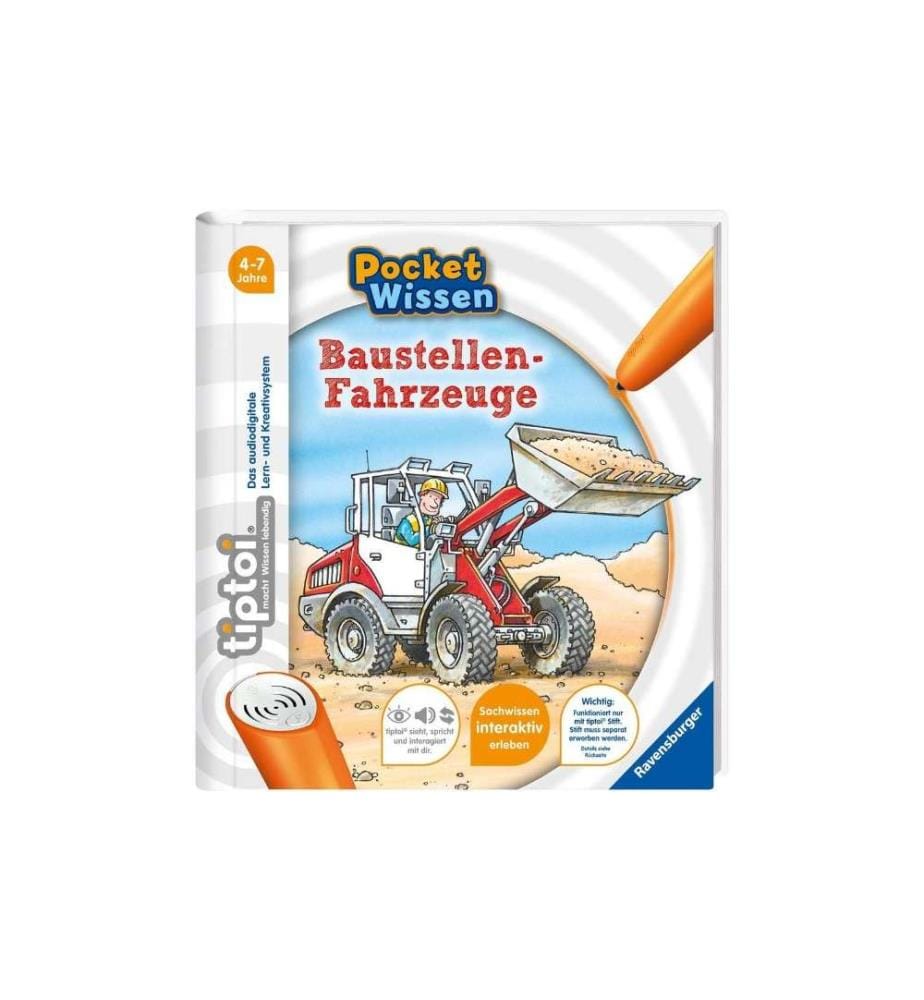 TIPTOI - Livre éducatif Pocket Wissen: Baustellenfahrzeuge