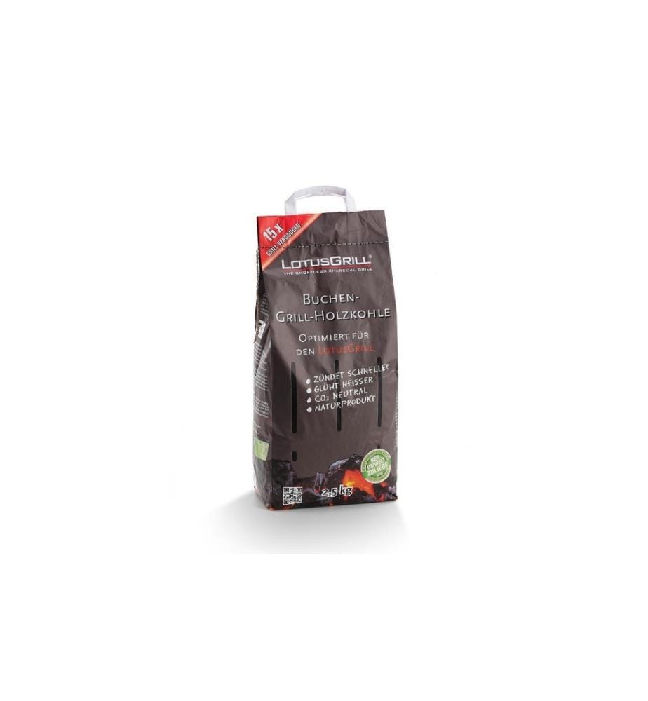 LOTUSGRILL - Charbon de bois 2.5 kg Sac en hêtre