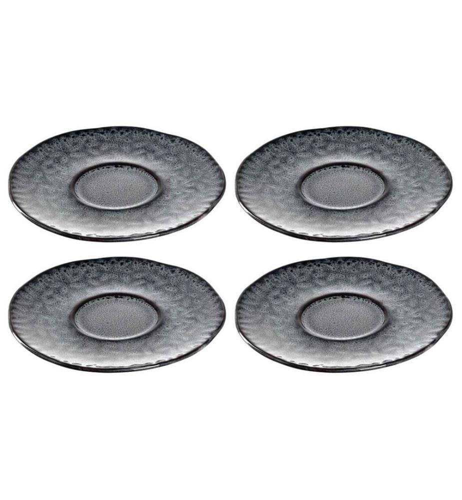LEONARDO - Soucoupe Matera Ø 11 cm, 4 pièces, Anthracite
