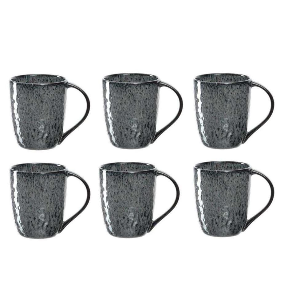 LEONARDO - Tasse à cappuccino Matera 430 ml, 6 Pièce/s, Anthracite