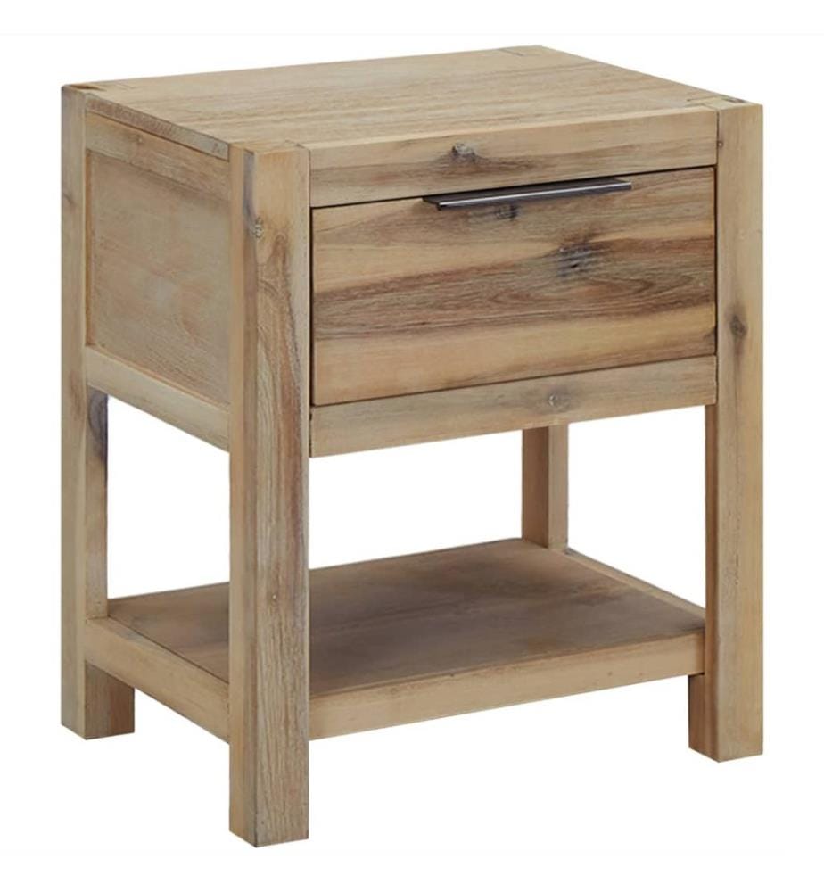 Table de chevet avec tiroir 40x30x48 cm Bois d'acacia solide