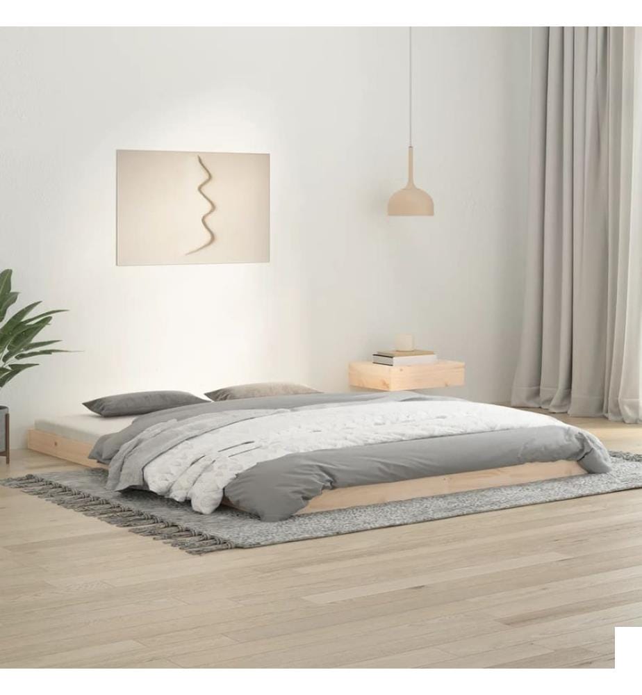 Cadre de lit sans matelas 160x200 cm bois massif de pin