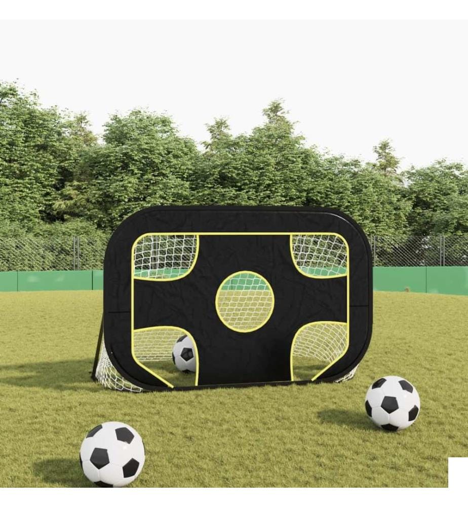 Filet de but de football avec cible 120x80x80 cm polyester