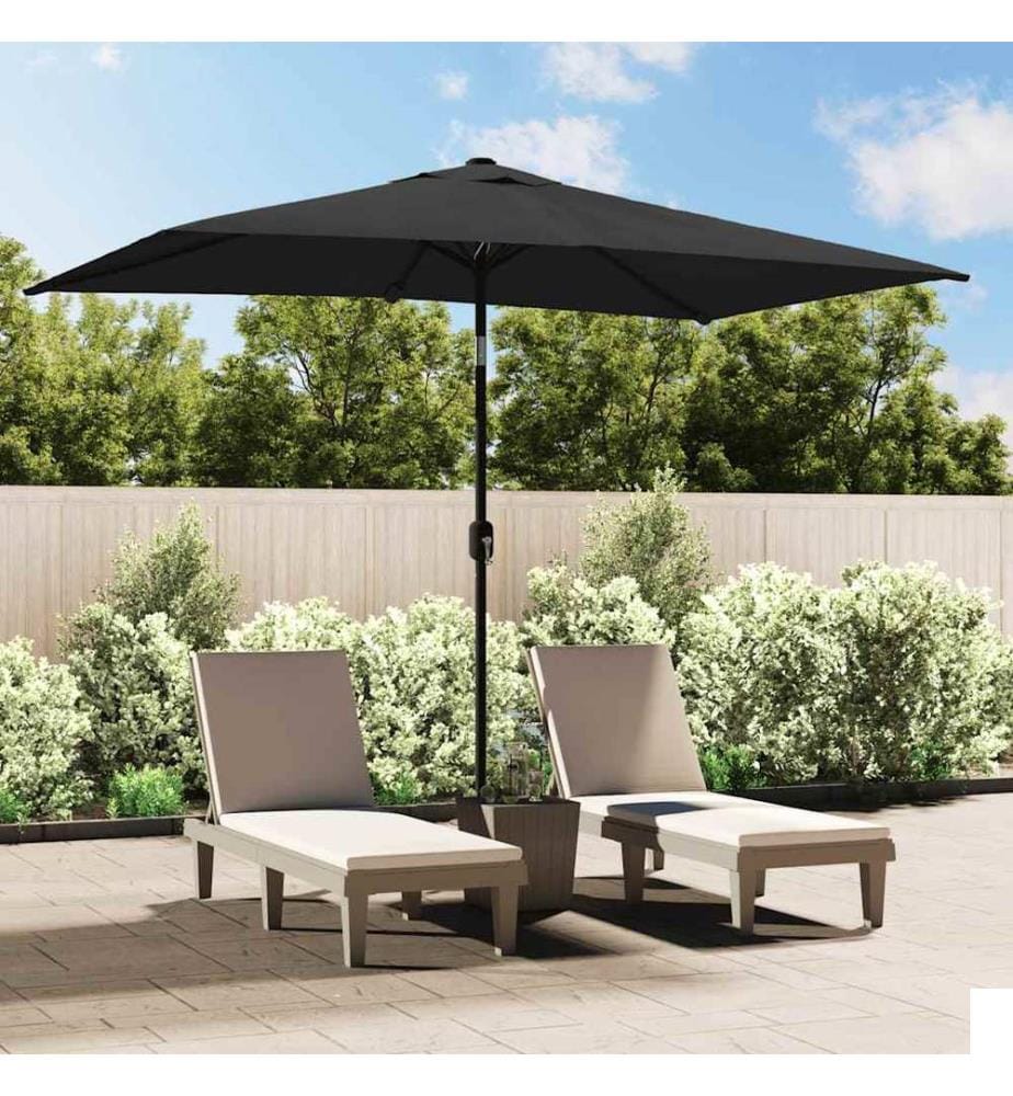 Parasol d'extérieur avec mât en métal 300x200 cm anthracite