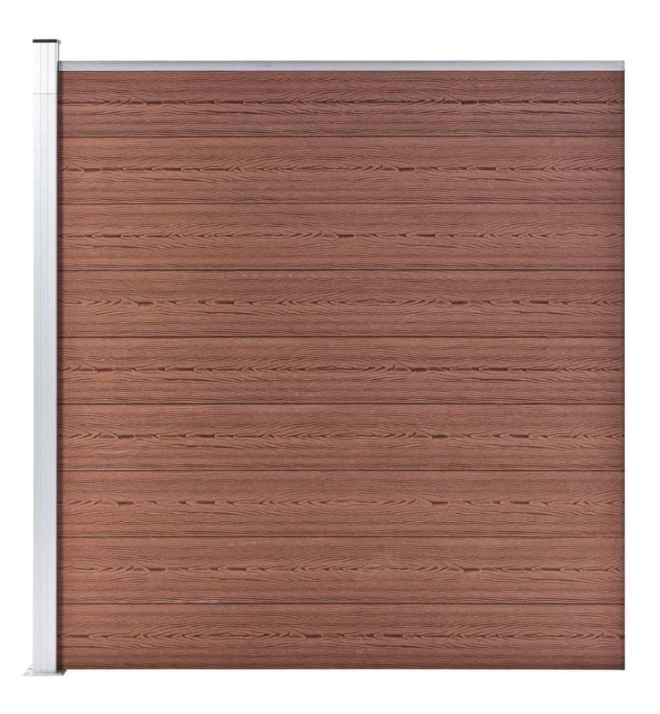 Clôture de jardin WPC 175x186 cm Marron