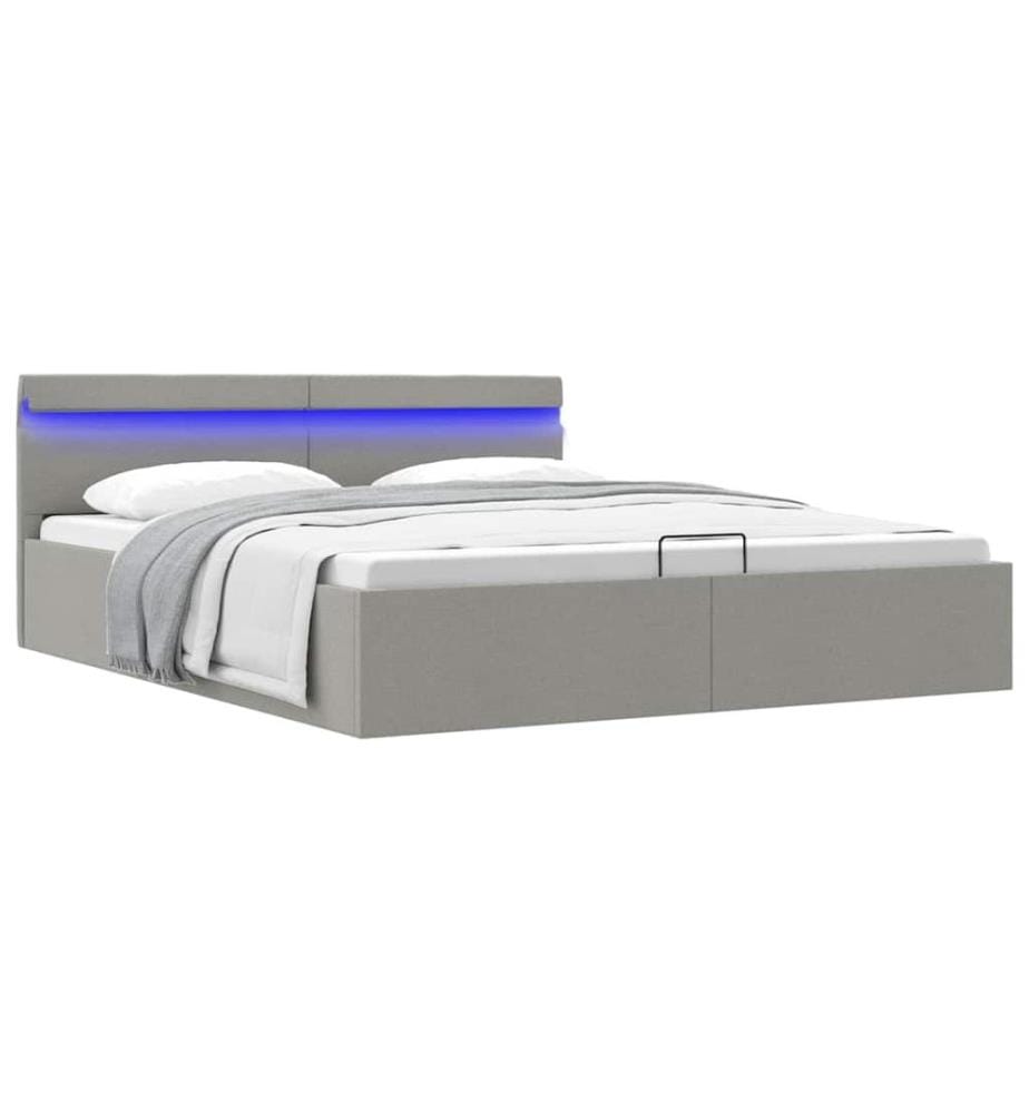 Cadre de lit à rangement hydraulique sans matelas 160x200 cm