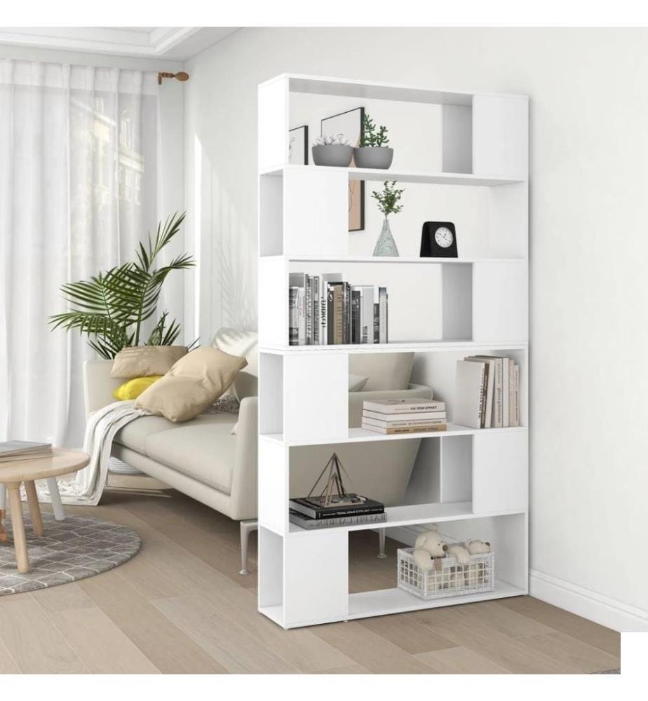 Bibliothèque/Séparateur de pièce Blanc 100x24x188 cm