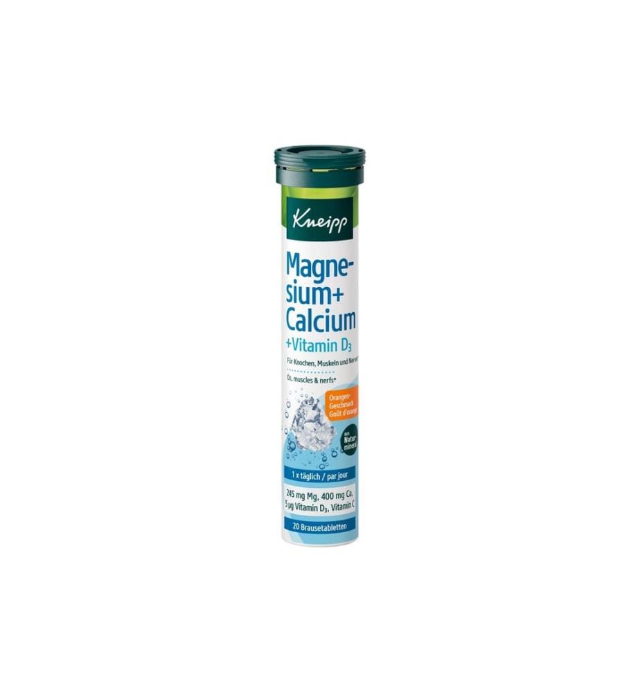 Kneipp - Magnésium naturel + calcium 20 comprimés effervescents