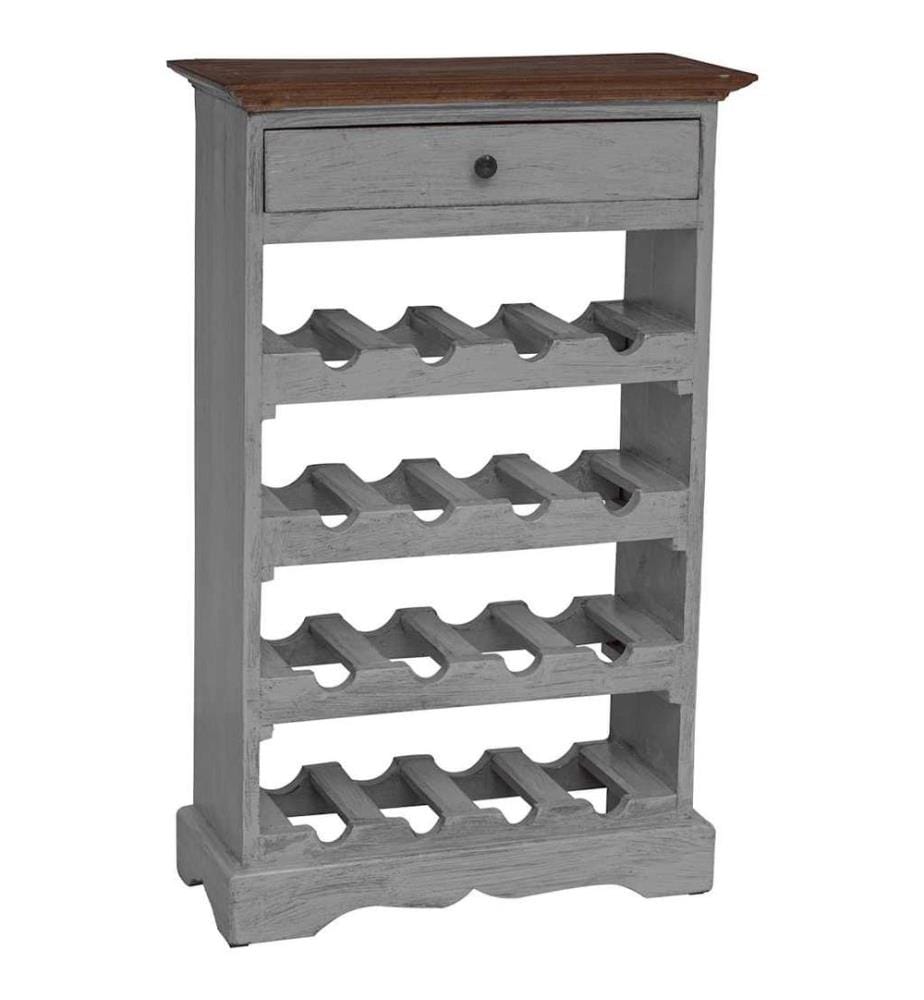 Casier à bouteilles bois d'acajou massif 55x23x85 cm