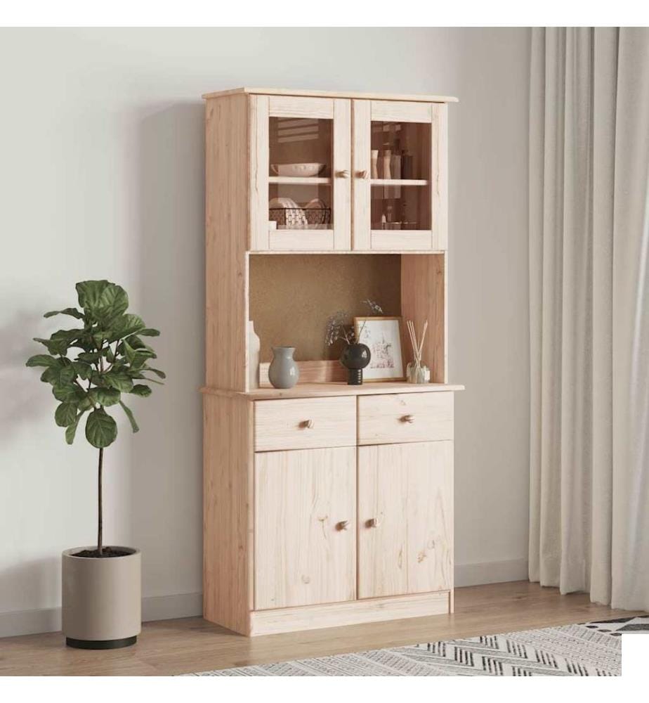 Buffet ALTA 77x35x165 cm bois massif de pin