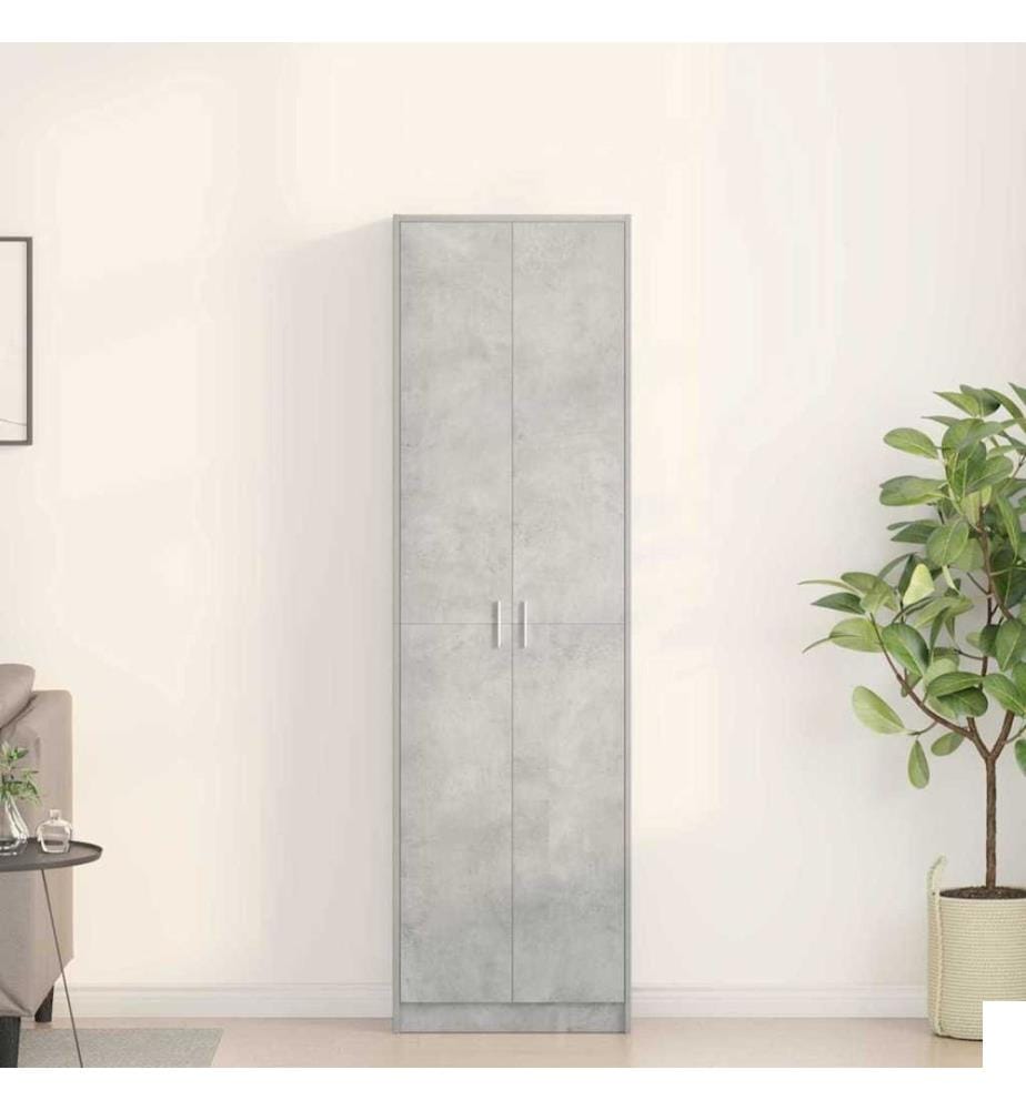 Armoire Gris béton 55 x 25 x 189 cm Bois d'ingénierie