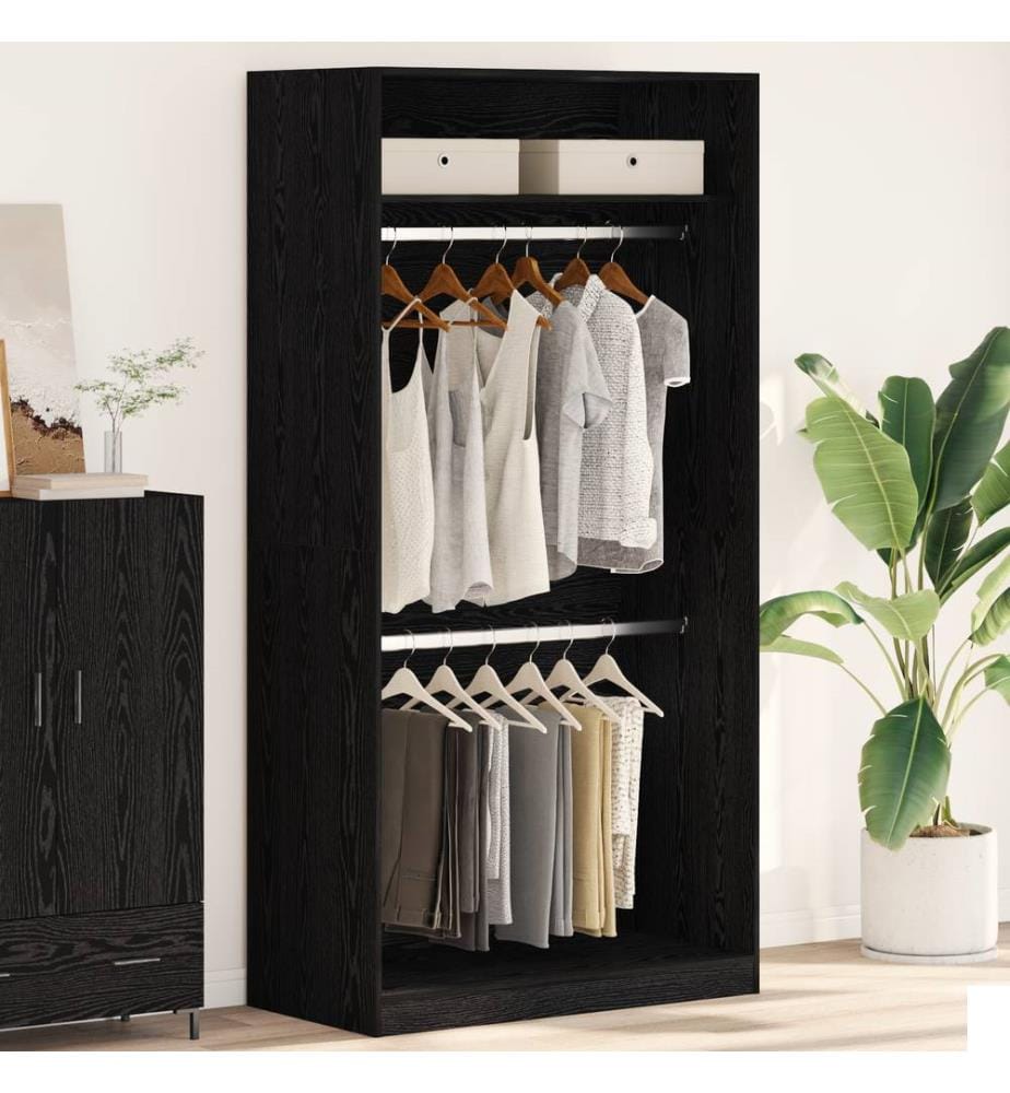 Armoire Chêne noir 100 x 50 x 200 cm Bois d'ingénierie