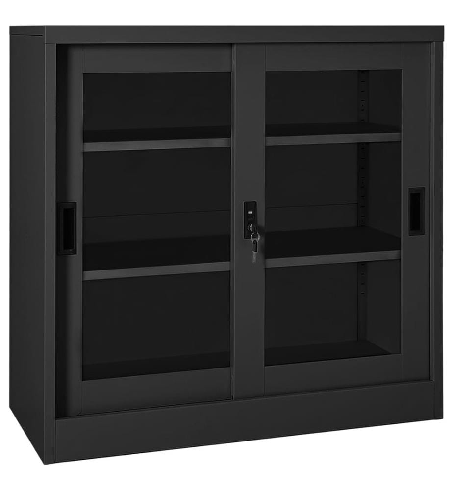 Armoire à portes coulissantes Anthracite 90x40x90 cm Acier