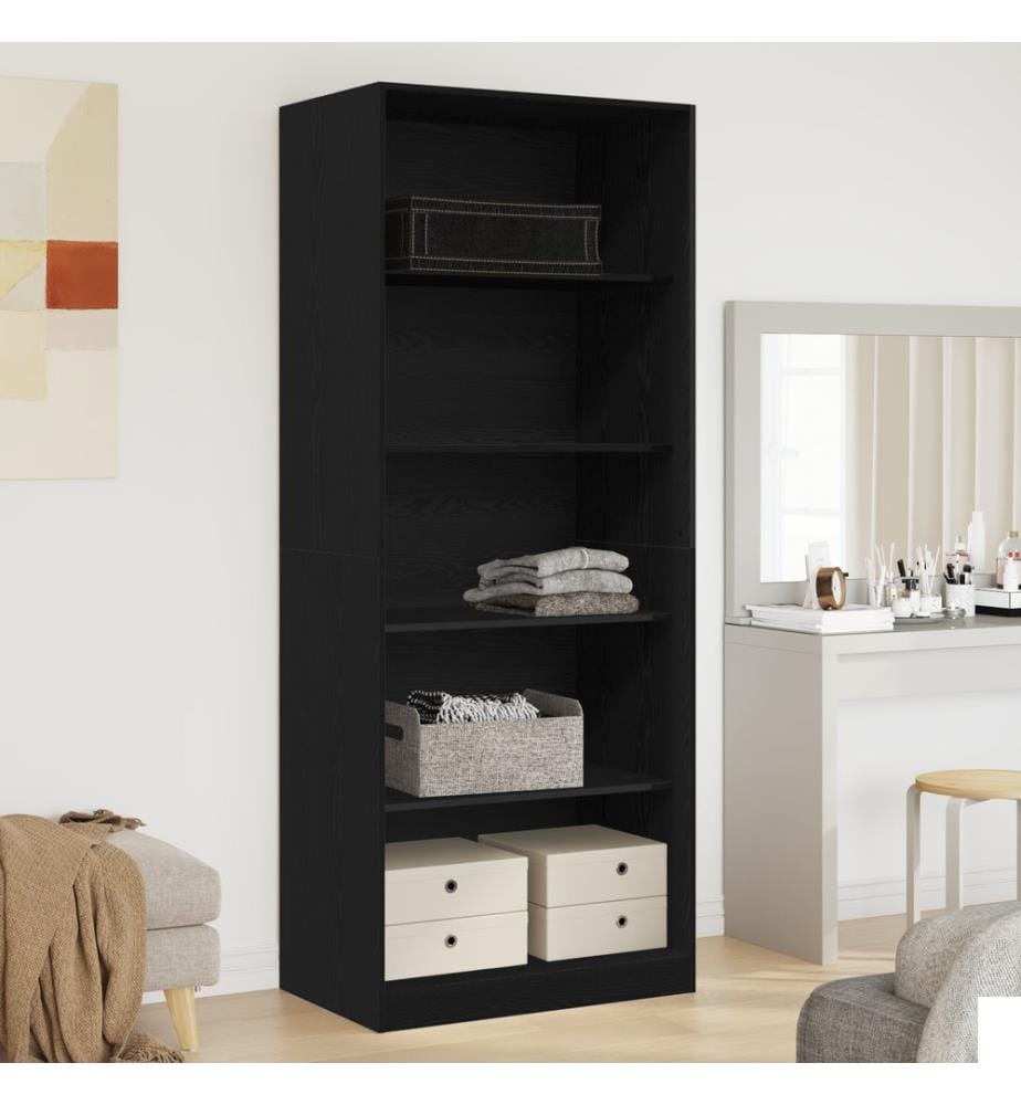 Armoire Chêne noir 80 x 50 x 200 cm Bois d'ingénierie