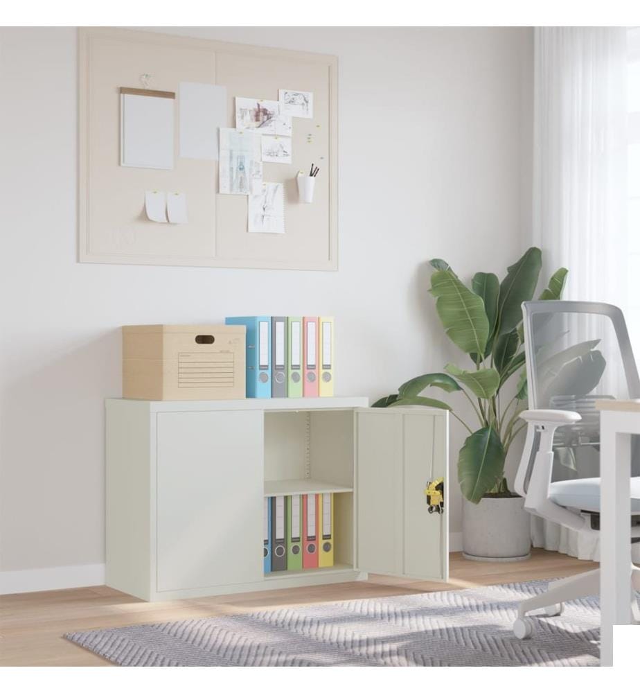 Classeur gris clair 90x40x70 cm acier