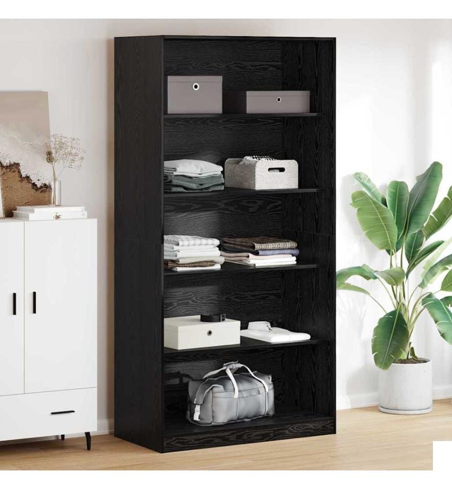 Armoire Chêne noir 100 x 50 x 200 cm Bois d'ingénierie